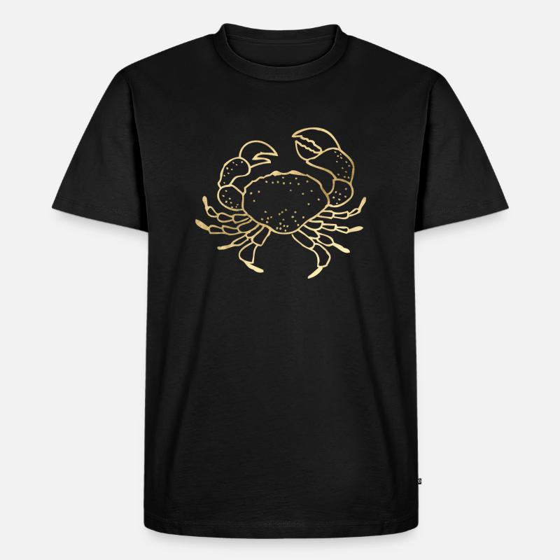 Krabbe - Männer Premium Bio T-Shirt - Schwarz