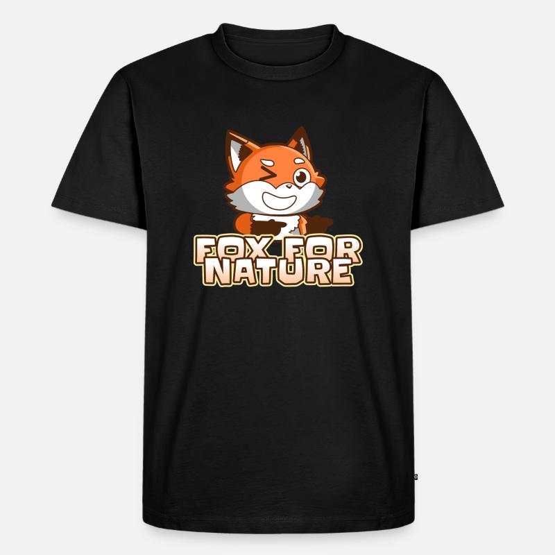 Fox for Nature ;) - Männer Premium Bio T-Shirt - Schwarz