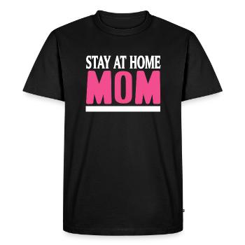 Stay At Home MOM Retro Working MOM T-Shirt - Men's Premium Organic T-Shirt - black - Front - Nico (187cm)