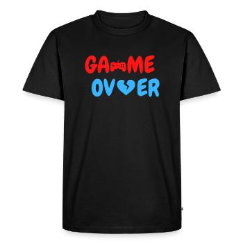 Fin du jeu - T-shirt Premium bio Homme - noir - Devant - Nico (187cm)