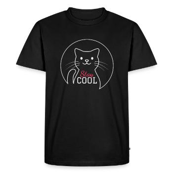 Stay Cool - Men's Premium Organic T-Shirt - black - Front - Nico (187cm)