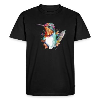 Mimi le colibri - T-shirt Premium bio Homme - noir - Devant - Nico (187cm)