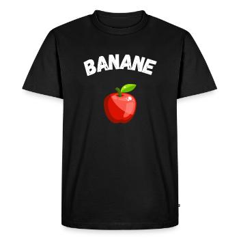 Banana with Apple Spring Summer Party Vegan - Men's Premium Organic T-Shirt - black - Front - Nico (187cm)
