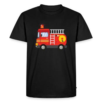 Voiture des pompiers - T-shirt Premium bio Homme - noir - Devant - Nico (187cm)