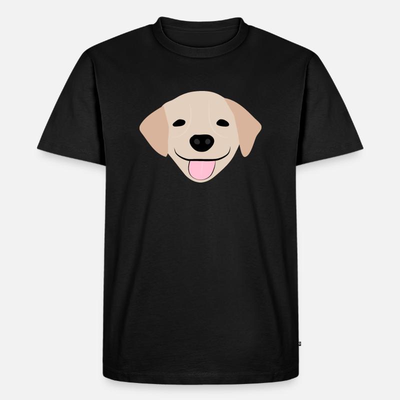 Golden Retriever 2 - Männer Premium Bio T-Shirt - Schwarz
