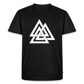Valknut - T-shirt Premium bio Homme - noir - Devant - Nico (187cm)