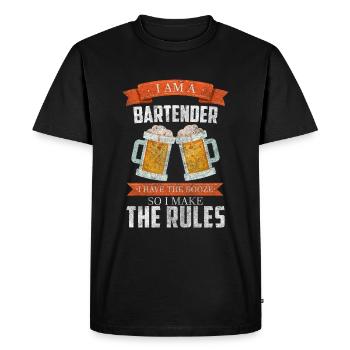 Bar Disco Whisky Occupation - T-shirt Premium bio Homme - noir - Devant - Nico (187cm)