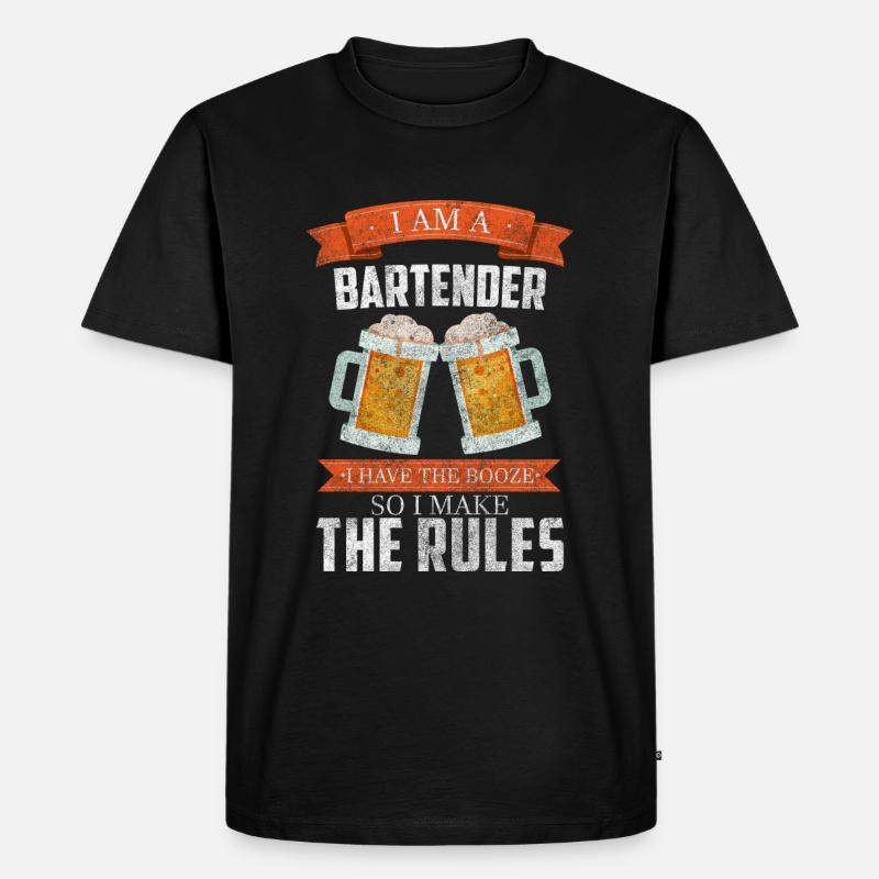 Bar Disko Whiskey Beruf - Männer Premium Bio T-Shirt - Schwarz