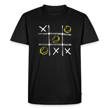 Tennis Tic TacToe - T-shirt Premium bio Homme - noir - Devant - Nico (187cm)