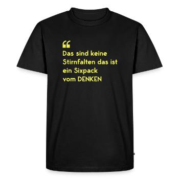 Drôles de dictons drôles sicpack pli - T-shirt Premium bio Homme - noir - Devant - Nico (187cm)