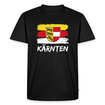 Carinthie Autriche drapeau armoiries Lion - T-shirt Premium bio Homme - noir - Devant - Nico (187cm)
