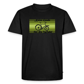 No mercy for the calf!, cargo bike Omnium - Men's Premium Organic T-Shirt - black - Front - Nico (187cm)
