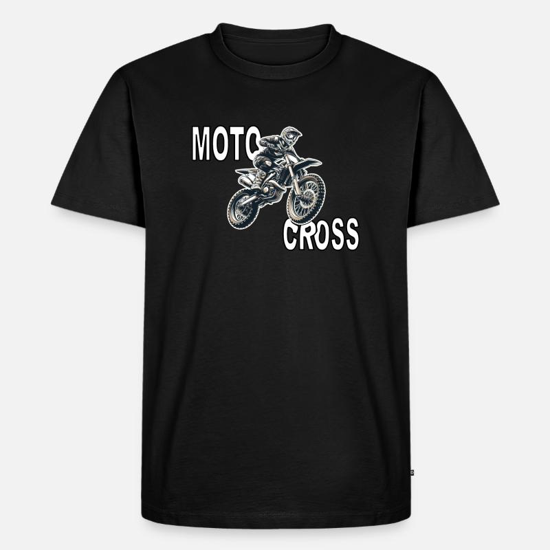 Motocross - Männer Premium Bio T-Shirt - Schwarz