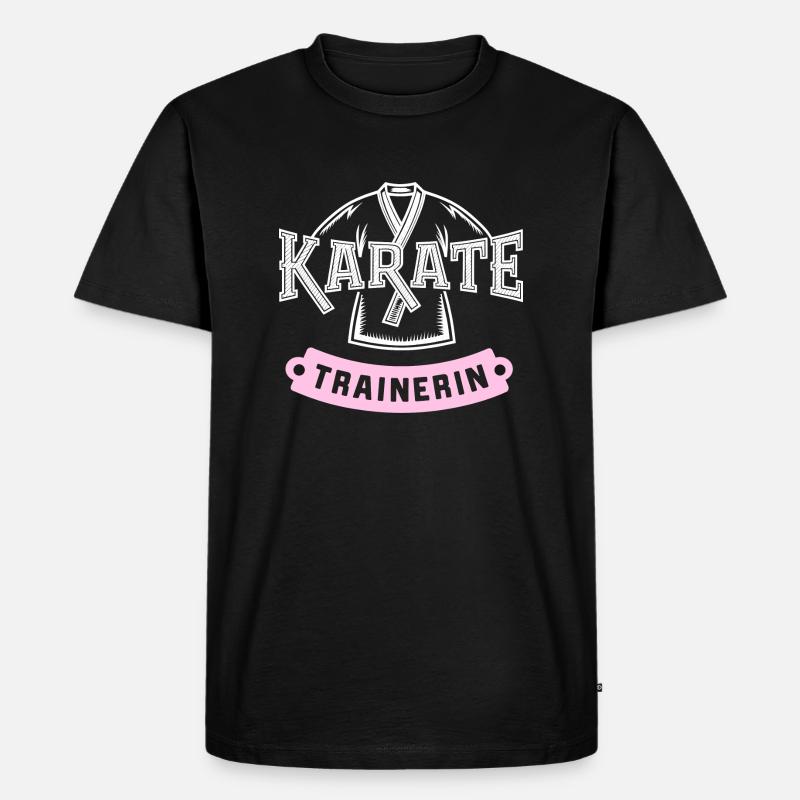 Karate-Trainerin - Männer Premium Bio T-Shirt - Schwarz