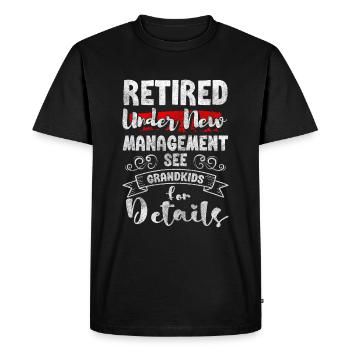 Mamie, Progéniture, Famille élargie, Enceinte - T-shirt Premium bio Homme - noir - Devant - Nico (187cm)