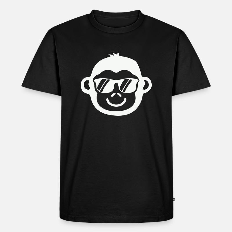 Cooler Affe - Männer Premium Bio T-Shirt - Schwarz