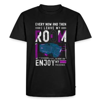 Contrôleur de souris et de clavier d’ordinateur gamer - T-shirt Premium bio Homme - noir - Devant - Nico (187cm)