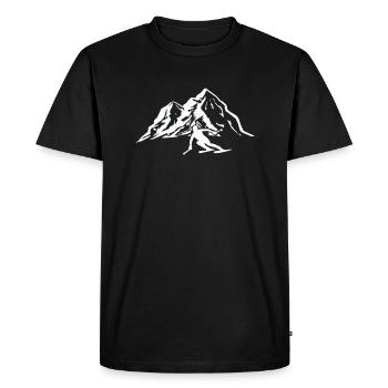 Ski Mountains 1 - Men's Premium Organic T-Shirt - black - Front - Nico (187cm)
