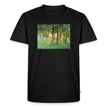 Forest - Men's Premium Organic T-Shirt - black - Front - Nico (187cm)