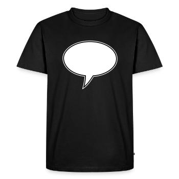 Liens vers la conception de bulles de dialogue - T-shirt Premium bio Homme - noir - Devant - Nico (187cm)