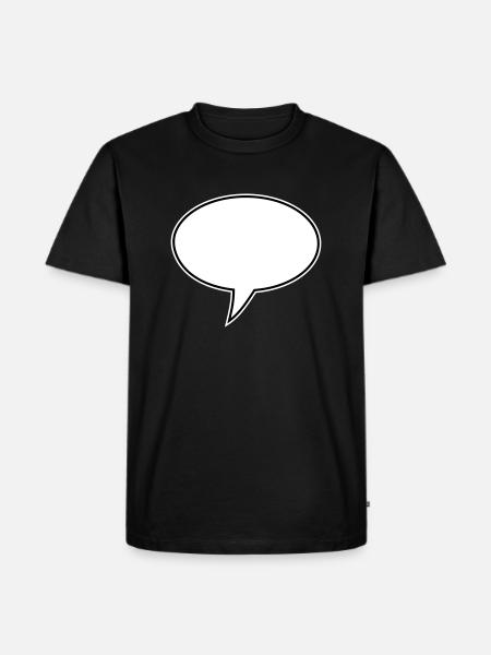 Speech Bubble Design Links - Men's Premium Organic T-Shirt - black