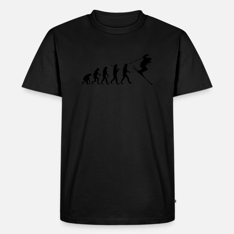 ski - Männer Premium Bio T-Shirt - Schwarz
