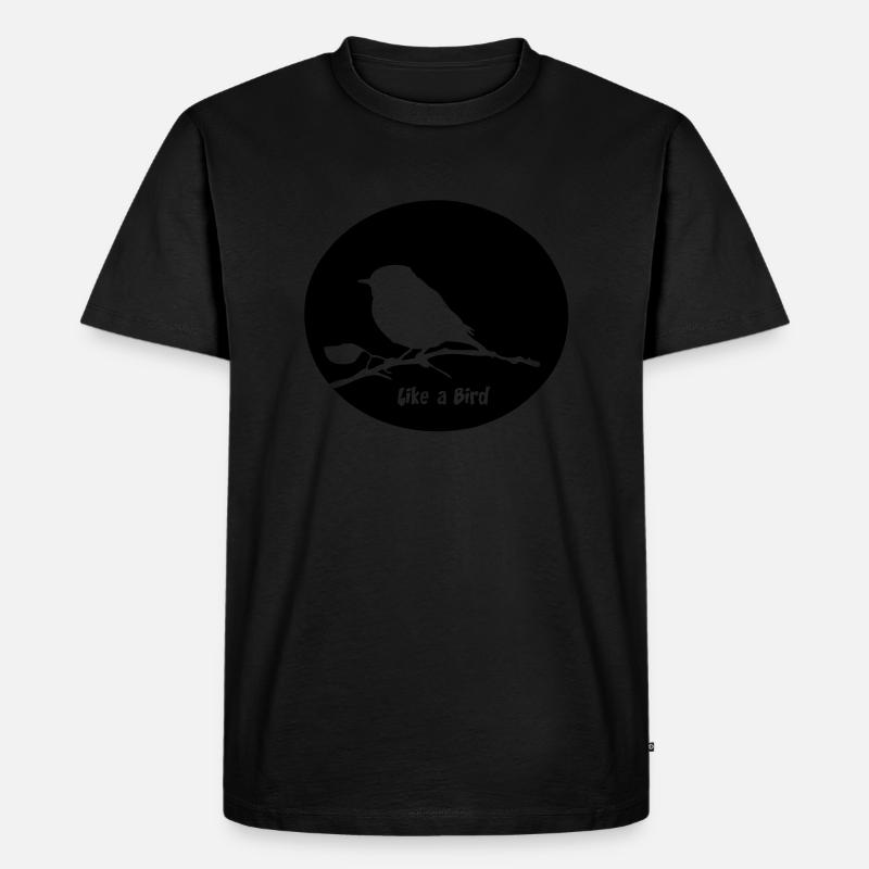 oiseau - Männer Premium Bio T-Shirt - Schwarz