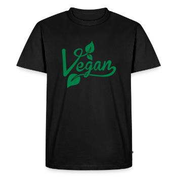 vegan - T-shirt Premium bio Homme - noir - Devant - Nico (187cm)
