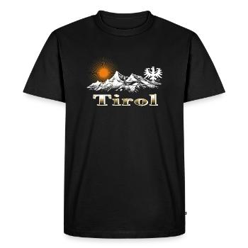 Montagnes tyroliennes - T-shirt Premium bio Homme - noir - Devant - Nico (187cm)