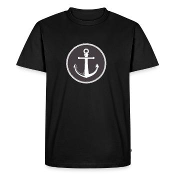 Marine anchor symbol - Men's Premium Organic T-Shirt - black - Front - Nico (187cm)