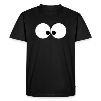 Augenpaar Schielend - Männer Premium Bio T-Shirt - Schwarz - Vorne - Nico (187cm)