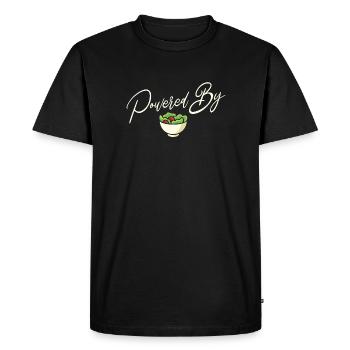 Powered by Salad vegan vegetarian - Men's Premium Organic T-Shirt - black - Front - Nico (187cm)