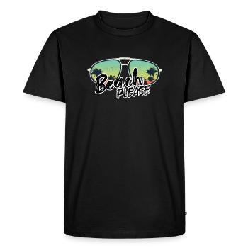 Beach please - Beach Summer Manner Women - Men's Premium Organic T-Shirt - black - Front - Nico (187cm)