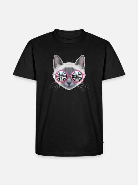 Hypnotic Cat - Men's Premium Organic T-Shirt - black