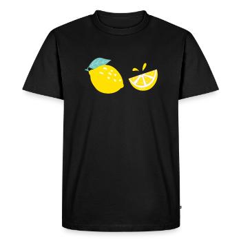 citrons frais - citrons frais - T-shirt Premium bio Homme - noir - Devant - Nico (187cm)