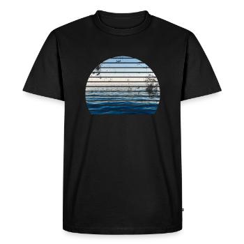 Sea Beach - Men's Premium Organic T-Shirt - black - Front - Nico (187cm)