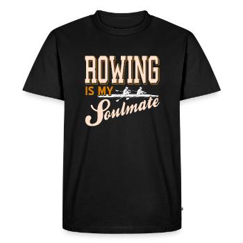 Rowing Is My Soulmate Awesome Rowing T-Shirt - Men's Premium Organic T-Shirt - black - Front - Nico (187cm)
