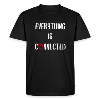 everything is connected love connection relationship - Men's Premium Organic T-Shirt - black - Front - Nico (187cm)