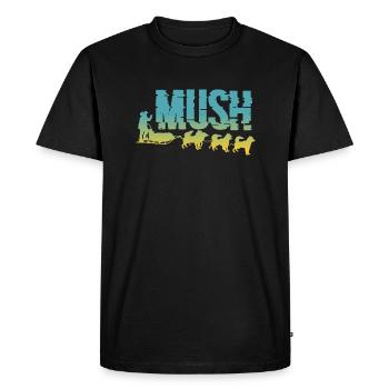 Sled dogs and sledding - Men's Premium Organic T-Shirt - black - Front - Nico (187cm)