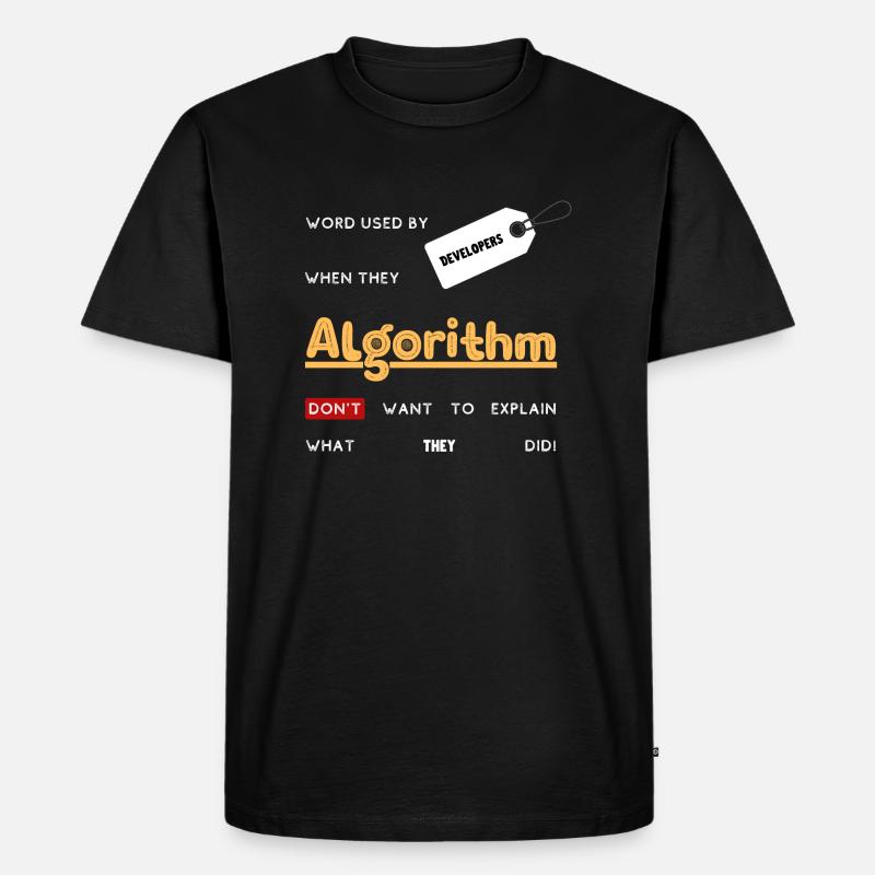 Algorithm - Men's Premium Organic T-Shirt - black