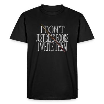 bday cycling coffeecups reading statement cool - Men's Premium Organic T-Shirt - black - Front - Nico (187cm)