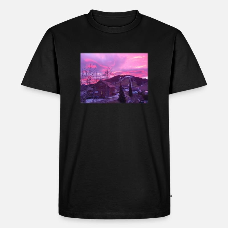 Imagine sky - Männer Premium Bio T-Shirt - Schwarz