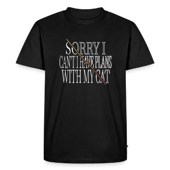 pet i love cats statement bday cat butt tshirts - T-shirt Premium bio Homme - noir - Devant - Nico (187cm)