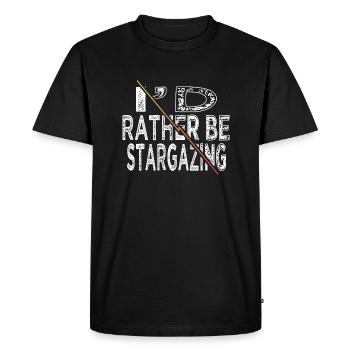 bday art astronomy lovers sayings present idea - Men's Premium Organic T-Shirt - black - Front - Nico (187cm)
