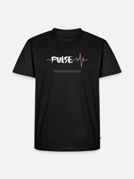 Pulse - Männer Premium Bio T-Shirt - Schwarz