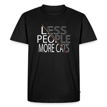 Black Cat Hoodies et sweat-shirts Cat Cat Lover - T-shirt Premium bio Homme - noir - Devant - Nico (187cm)