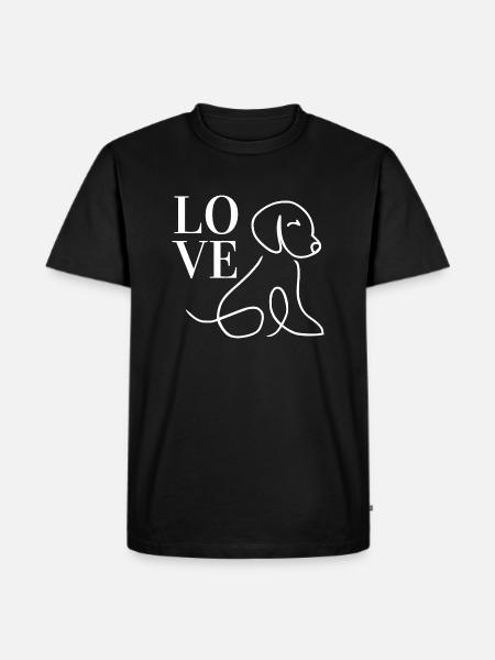 Chien d’amour - T-shirt Premium bio Homme - noir
