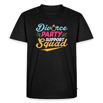 Divorce Party Support Squad Divorcee Ex-Wife Women - Men's Premium Organic T-Shirt - black - Front - Nico (187cm)