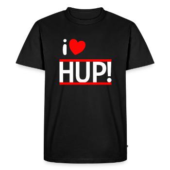 i LOVE HUP! - Men's Premium Organic T-Shirt - black - Front - Nico (187cm)