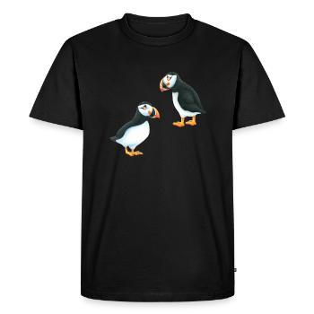 Macareux - T-shirt Premium bio Homme - noir - Devant - Nico (187cm)